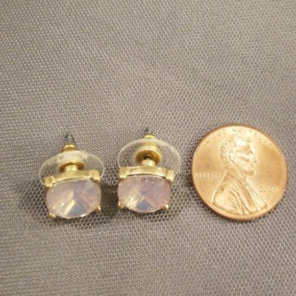 Light Pink Gumdrop Stud Earrings - Picture 5 of 6